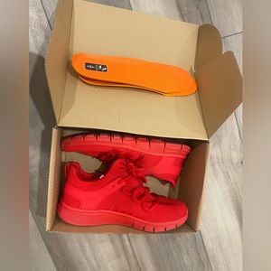 Women’s Red Running Shoes Size 8 W/Extra Soles